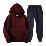 Meeste kapuutsiga spordidress, Unisex, kaheosalised jooksuriided, pikkade varrukatega pulloverid, pusad ja dressip&uuml;ksid XL veini