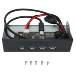 USB 3.2 esipaneeli jaotur 5,25-tolline 4 porti 10 Gbps Stabiilne Plug and Play Optilise ajami esipaneel lauaarvuti emaplaadile