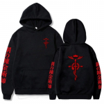 Anime Fullmetal Alchemist Kapuutsiga Meeste Naiste Hupparid Vabaaja L&otilde;tv Streetwear Harajuku Unisex Dressipluus Vintage Riided Topid S