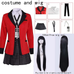 Yumeko Jabami Cosplay Kost&uuml;&uuml;m Koolivormid Jabami Yumeko Komplekt Sukadega T&uuml;druk Jk Koolivorm Comic Coni jaoks S red