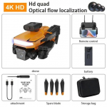 2025 Uus P18 Droon 8K Professionaalne GPS FPV 360&deg; Kahekaamera Optilise Voolu Positsioneerimine WIFI Fikseeritud K&otilde;rgus Neljasuunaline Takistuste V&auml;ltimine RC Kvadtrokopter M&auml;nguasjad 4K 1 battery oranž