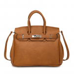 Luksuslik litsinaha tekstuuriga k&auml;ekott: Stiilne, Mitmek&uuml;lgne, &Uuml;he &otilde;larihma ja ristkorraldusega naiste kott pruun