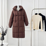 S&uuml;gistalvine paks soe keskmine pikk mantel Naiste avar &uuml;hev&auml;rviline kapuutsiga jope Parkad T&otilde;mblukuga v&auml;lisriided S-XL XL