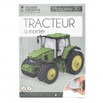 Puzzle 3D maquette - Tracteur - 30,7 x 17 x 19 cm - 65 pcs - Graine Creative on a tous du talent beež