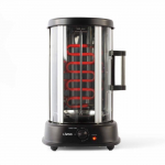 Grill vertical - LIVOO - DOM323 - 1500W - Jusqu'&agrave; 2,5 Kg - 1 broche centrale et 10 brochettes de 23 cm - Minuterie et rotation 360&deg; must