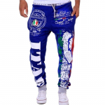 Meeste mood tr&uuml;kitud dressip&uuml;ksid vabaaja s&ouml;rkimisp&uuml;ksid L sinine