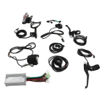 Elektrilise Jalgratta &Uuml;mberehituskomplekt Mootor 17A Kontroller ja M3 N&auml;idikukomplekt 250W kuni 350W Mootorile 36V 48V Universaalne black