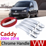 for Volkswagen VW Caddy 2K 2004~2016 Chrome Door Handle Cover Car Accessories Stickers Trim Set 2005 2007 2009 2011 2013 2015 4 Door 2 Keyhole