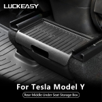 LUCKEASY Tesla Model Y jaoks &ndash; juhi- ja kaass&otilde;itjaistmete tagumine keskmine panipaik istme all, pr&uuml;gikasti auto MY-ST13L
