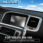 Konsooli navigatsiooniraami dekoratiivkatte katteliistud Roostevabast terasest riba sisekujundus litrid 3D kleebis Volvo S60 jaoks 1PCS