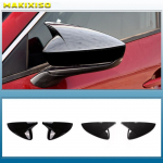 For Mazda3 Mazda 3 axela  carbon fiber Car Rear-view Mirror Covers Shell Rearview Mirror Edge Guards 1pc Black Left