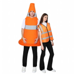 T&auml;iskasvanute Liikluskoonuse Kost&uuml;&uuml;m Oranž Ehituskoonuse Kombinesoon Helkuriga Turvavest 2 tk Halloweeni Paaride Kost&uuml;&uuml;m One Size