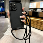 Ristkeha reguleeritava rihmaga k&ouml;is Pehme &uuml;mbris iPhone 16 15 Pro Max 14 13 12 11 X XR XS 8 Plus jaoks P&otilde;rutuskindel silikoonkate iPhone 12 Pro brown