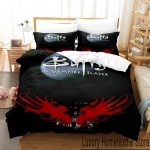3D prinditud Buffy the Vampire Slayer voodipesukomplekt Poistele T&uuml;drukutele &Uuml;heinimese Queen King Suurused Tekikott Padjap&uuml;&uuml;r Voodi Poistele T&auml;iskasvanud EU Single(135*200cm)3pcs