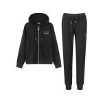 Emporio Armani logomustriga kerge kapuutsiga lukuga dressipluusikomplekt Naiste dressipluusikomplekt 8NTV51-TJ9RZ-1200 M black