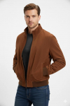 Meeste Biker Fit Bomber Puhtast Lambanahast Suede Nahast Pruun Ehtne Jakk K&auml;sit&ouml;&ouml; S pruun