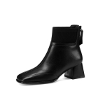 Naiste Retro Ruudukujulise Varba Paksude Kontsadega Ankle Boots 2026talv Uued Naiste Nahast Saapad Lihtsad Mitmek&uuml;lgsed Naiste Kingad 35