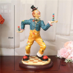 Vintage K&auml;sitsi Maalitud Esitav Klouni Figuriin Vaik Ehted Antiikne Kollektsioon K&auml;sit&ouml;&ouml; Kodu Tuba Kuju Dekoratsioon
