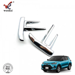 For Toyota Raize Chrome Rear Fog Lamp Frame Decorative Cover Car Exterior decoration Modeling High Quality ABS parts 2pcs Electroplated silver