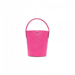 Longchamp &Eacute;pure 17 Kl&otilde;pskinnitusega L&uuml;hikese K&auml;epidemega Nahast Koppkott V&auml;ikesed Naiste K&auml;ekotid Lilla Punane 10161HYZ319 Basic Set (Bag+Dust Bag)
