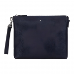 Montblanc Meisterst&uuml;ck Series K&auml;es hoitav T&otilde;mblukuga Pehme Tera Nahast Sidur Meeste Sidur Tume-Sinine 124698 Basic Set (Bag+Dust Bag)