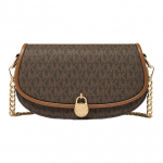 Michael Kors MK Mila Monogramm Kuldne Lukk Crossbody Kott V&auml;ike Naiste kotid Tume-Pruun 35F5GIMC1B-200 Basic Set (Bag+Dust Bag)
