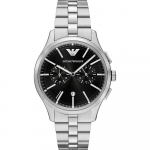 Emporio Armani Dario Meeste Roostevabast Terasest Kvarts Kronograafi Kell AR11691 - Must Tihvettabel, H&otilde;bedane Rihm must