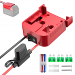 Power Wheels Adapter Dewalt 20V Liitiumaku jaoks DCB206 Korpuse L&uuml;liti Kaitsme Traatterminalid 12AWG DIY S&otilde;idetav Veoauto RC Auto M&auml;nguasjad punane