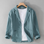 Kevad- ja suve&uuml;likonnad ja bleiserid meestele igap&auml;evaseks pendelr&auml;ndeks, vabaaja jakid, &uuml;hev&auml;rvilised, slim fit, puuvillased linased bleiserjakid, Korea mood, meeste riided M