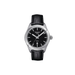 Tissot Pr100 Seeria Kvartsmehhanism &Scaron;veitsi Must Tihvt Nahkrihm Kalendriga K&auml;ekell Naiste kellad H&otilde;bedane T101.210.16.051.00 Black Dial