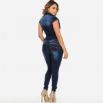 Naiste Mood Denim Jumpsuits Teksad Kombinesoonid Rompers T&uuml;drukute Body L sinine