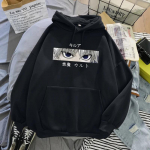 Armsad naiste kapuutsiga pusad Hunter X Hunter naistele Unisex pulloverid Koduriided Dressipluusid Killua Zoldyck Hisoka Anime kapuutsiga Streetwear topid L must