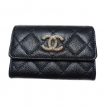 Chanel Klassikaline Teemantmustusega Presspandiga Kavi&auml;&auml;r Lambanahast Kaardihoidja Naiste aksessuaarid Must AP4093-B16988-94305 Box(Basic Set+Box)