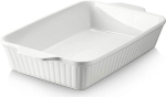 Moule &agrave; p&acirc;tisserie - DOWAN - Cocotte - C&eacute;ramique - 23.6cm x 33cm - 3992ml valge