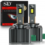 2 tk 80000 lm D3S LED-esitulede pirnid 300W D1S D1R D2S D2R D3S D3R D4S D4R Turbo LED CSP Topeltvasktoru Valgustid BMW Benz Volvo Esituledele 6000K Valge D3S/D3R