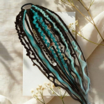 Uus elastne rastapatsiponi Boho juuksekummiga punutud ponipikendus DIY juukseaksessuaarid