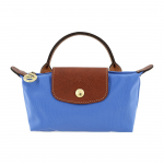 Longchamp Le Pliage 17 L&uuml;hikeste k&auml;epidemetega T&otilde;mblukuga ja n&ouml;&ouml;biga kinnisega Taaskasutatud l&otilde;uend Nahkdetailidega Ostukott Naiste ostukott Sinine 34175089P78 Blue