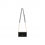 Tory Burch Robinson Metallik Topelt T-logo Reljeefne Nahast Klapp Kettrahakott &Otilde;lakott Crossbody kott Naiste kotid Must 137152-001 Basic Set (Bag+Dust Bag)