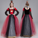 2022 Halloweeni Punase S&uuml;damete Kuninganna Cosplay Kost&uuml;&uuml;m (Alice imedemaal). 130CM