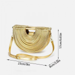 2025 Naiste Bambusest Segmentristikuga &Uuml;lepiiri Kudumiskott &Otilde;lale/K&auml;tte - Stiilne, Trendikas, Personaliseeritud K&otilde;rgklassi Tunne Includes Shoulder Strap #2501