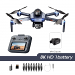 Uus GT8 Droon GPS 8K Professionaalne HD 360&deg; Kahekaameraga 5G WIFI Harjadeta Mootorid Takistuste V&auml;ltimine Kokkupandav Neljarootoriline M&auml;nguasi