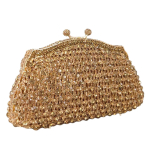 Boutique De FGG Retro Vintage Naiste &Otilde;htukotid Formaalseteks Pidustusteks Kristallist Sidurikott Pulmad Pruudi Kivist K&auml;ekott Mini Size beige