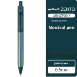 Uni-ball ZENTO Flow Metallist K&auml;epidemega Geelipliiats, Madala Raskuskeskmega & Tuhmumiskindel Tehnoloogia Originaalse UBR-Z T&auml;itega Allkirjastamiseks, Kirjutamiseks gray