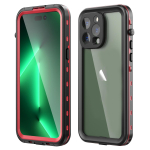 IP68 Veekindel iPhone 16 15 14 13 12 11 Pro Max XS Max XR SE 78 jaoks &Uuml;mbris Punase Pipra Kate Sukeldumine Allvees Ujumine V&auml;lispordid iPhone 16 Pro punane