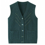 Vest V-kaelusega vest Keskealistele ja eakatele naistele Kevadine ja s&uuml;gisene temperament Elegantsed eakate riided XL