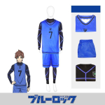 Blue Lock Cosplay Isagi Yoichi Rensuke Nr.1 S&auml;rgi Komplekt Anime F&auml;nnidele No.7,S blue