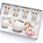 Disney Joonisfilm Ilus ja Koletis Teekann Kruus Proua Potikatt Chip Hammasratas Kell Teekann Kruus &Uuml;ks Komplekt Armas Kingitus 6 piece set