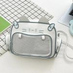 Naiste Moodsad Seljakotid Y2K Stiil Jaapan Kawaii Kass Ita Kott PU Armsad T&uuml;drukud L&auml;bipaistev Tasku Esteetilised &Otilde;la Crossbody Kotid 26x20x10cm
