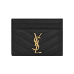 Saint Laurent Cassandre Matelass&eacute; Kaardihoidja Noir Naiste Rahakotid Must 423291-AAA44-1000 Box(Basic Set+Box)