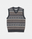 UNIFORM BRIDGE Fair Isle kootud vest s&ouml;ehall L gray